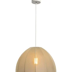 Hanglampen-Leen Bakker Hanglamp Cilou groen E27 - 120xØ40 cm