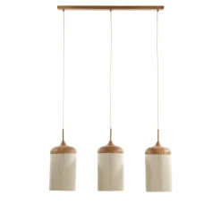 Light & Living Hanglamp Dania - Naturel/Crème - 90x22x32cm - 3L