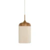 Hanglampen-Light & Living Hanglamp Dania - Naturel/Crème - Ø16cm