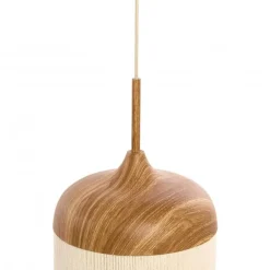 Hanglampen-Light & Living Hanglamp Dania - Naturel/Crème - Ø16cm