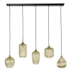 Hanglampen-Dimehouse Hanglamp Ella glas amber rond 5-lichts 20x120x150 cm Amber color glas
