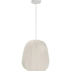 Hanglampen-Leen Bakker Hanglamp Fenne - wit metaal - E27 - 150xØ35 cm