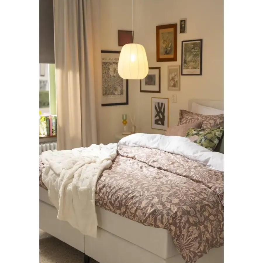 Hanglampen-Leen Bakker Hanglamp Fenne - wit metaal - E27 - 150xØ35 cm