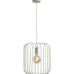 Hanglampen-Leen Bakker Hanglamp Jade - lichtgrijs - 120x36xØ31 cm