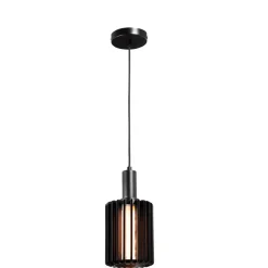Leen Bakker Hanglamp Janet - zwart - Ø15 x 150 cm