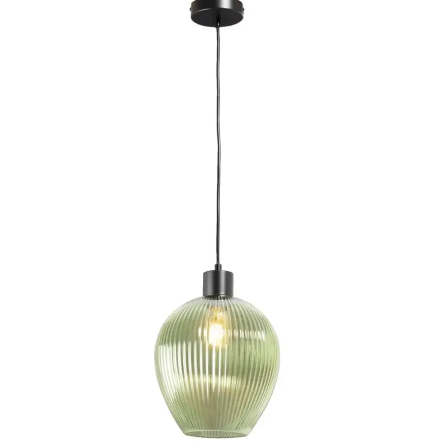 Leen Bakker Hanglamp Jolien - groen - Ø22x120 cm