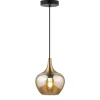 Hanglampen-Leen Bakker Hanglamp Lola - amber metaal/glas - 150xØ19 cm