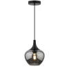Leen Bakker Hanglamp Lola - smoke metaal/glas - 150xØ19 cm