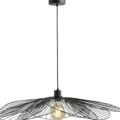 Leen Bakker Hanglamp Marlie - zwart - 120xØ80 cm