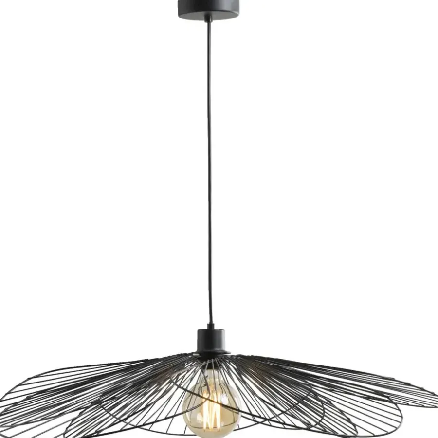 Leen Bakker Hanglamp Marlie - zwart - 120xØ80 cm