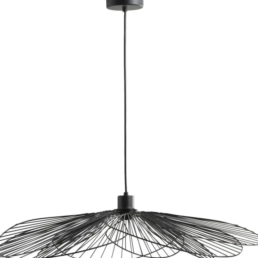 Leen Bakker Hanglamp Marlie - zwart - 120xØ80 cm