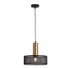 Leen Bakker Hanglamp Nerja E27 - zwart/goudkleur - 120xØ28 cm