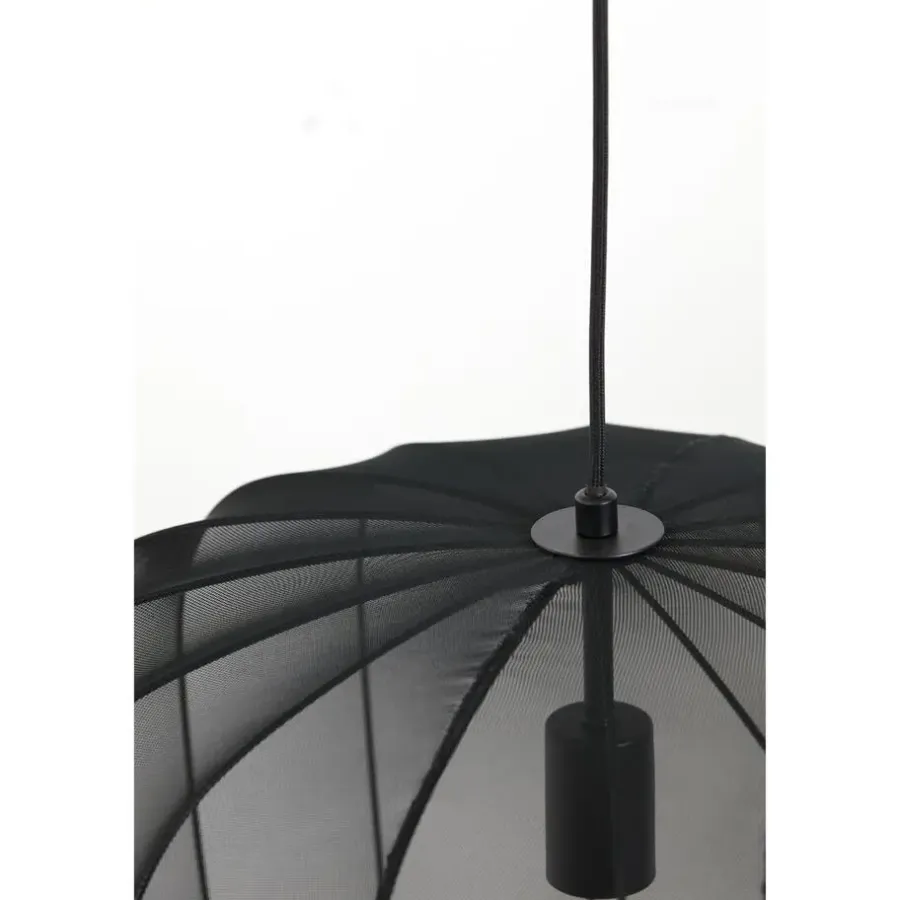 Hanglampen-Light & Living Hanglamp Plumeria - Zwart - Ø50cm