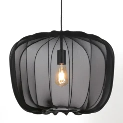 Hanglampen-Light & Living Hanglamp Plumeria - Zwart - Ø50cm
