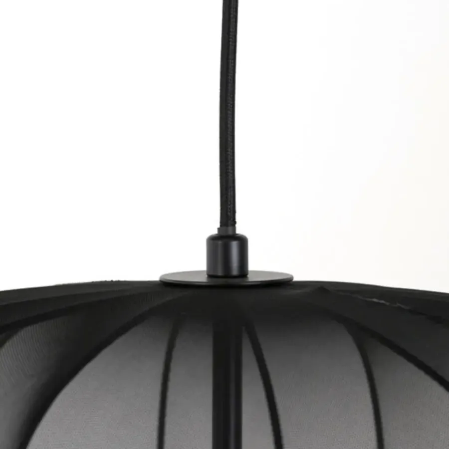 Hanglampen-Light & Living Hanglamp Plumeria - Zwart - Ø50cm