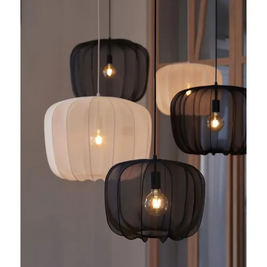 Hanglampen-Light & Living Hanglamp Plumeria - Zwart - Ø50cm