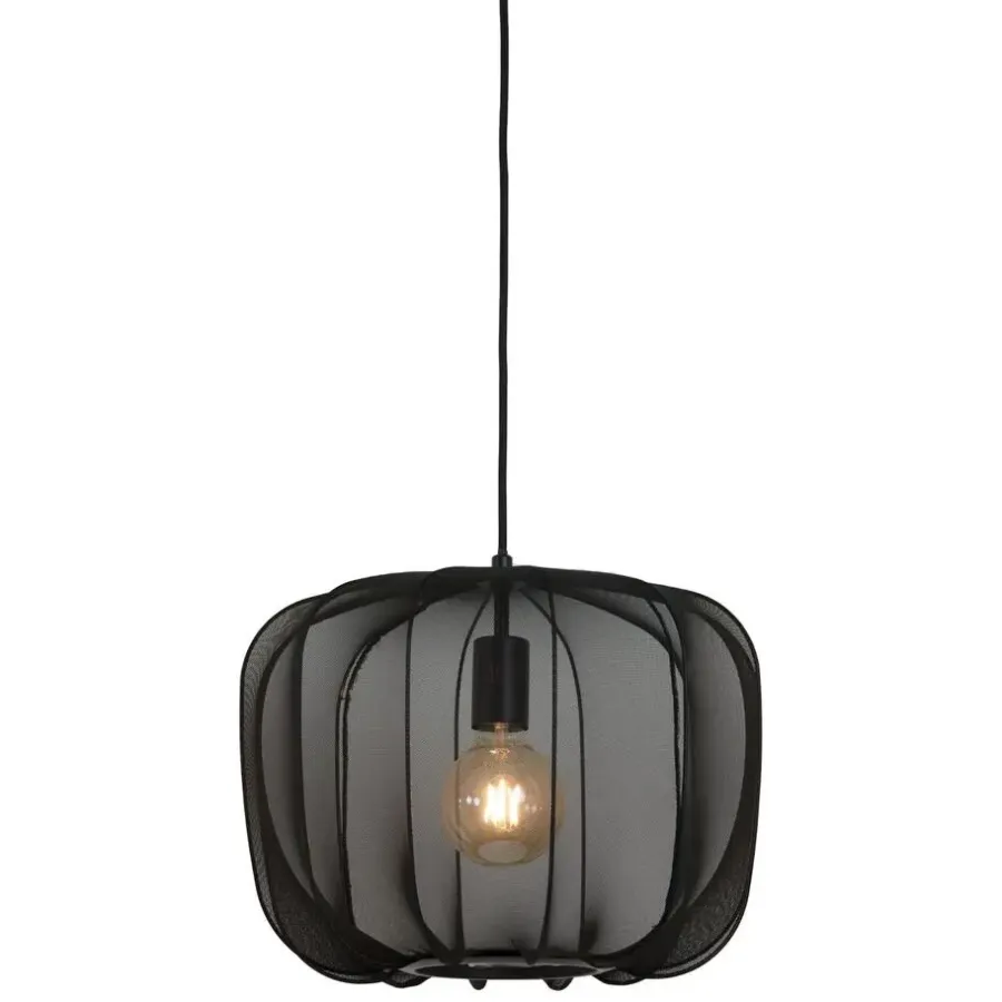 Light & Living Hanglamp Plumeria - Zwart - Ø40cm