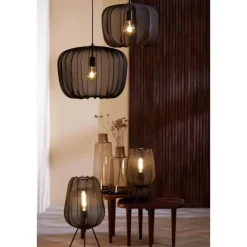 Light & Living Hanglamp Plumeria - Zwart - Ø40cm