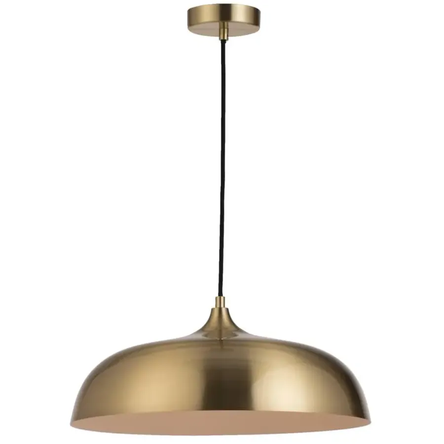 Leen Bakker Hanglamp Quinn E27 - goudkleur - 120xØ40 cm