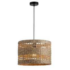 Hanglampen-Leen Bakker Hanglamp Rita E27 - naturelkleur - 120xØ36 cm