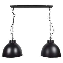 Hanglampen-Urban Interiors Hanglamp Rocky Ø40cm Double Mat Black