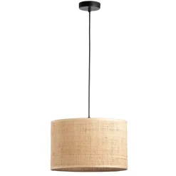 Hanglampen-Leen Bakker Hanglamp Romana - naturel - Ø35x120 cm