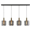 Leen Bakker Hanglamp Toulouse 4-lichts - zwart - 150x120x10 cm