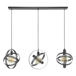 Dimehouse Hanglamp Yaya 3-lichts mesh - Metaal - Zwart
