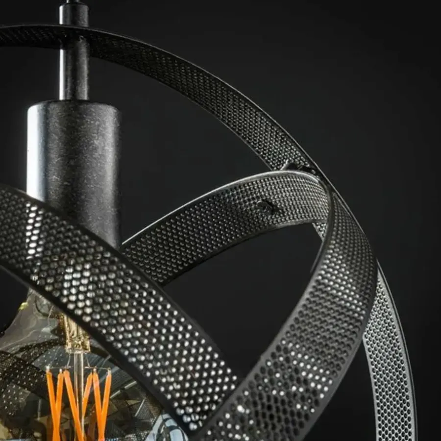 Dimehouse Hanglamp Yaya 3-lichts mesh - Metaal - Zwart