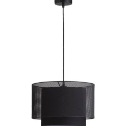 Hanglampen-Leen Bakker Hanglamp Zaragoza E27 - mat zwart - 120xØ35 cm