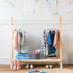 Kledingrekken|Kledingrekken-Happy Garden Garderobe LOU - Wit - Hout
