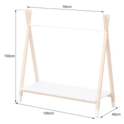 Kledingrekken|Kledingrekken-Happy Garden Garderobe LOU - Wit - Hout
