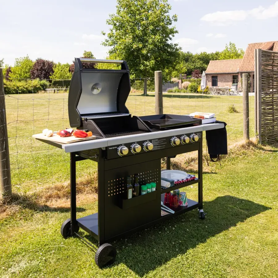 Barbecues En Accessoires-Happy Garden Gas barbecue VESUVIO - Zwart - Staal