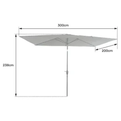 Parasols-Happy Garden Parasol HAPUNA - Grijs - Aluminium