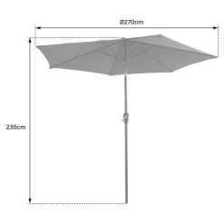 Parasols-Happy Garden Parasol HAPUNA - Rood - Aluminium