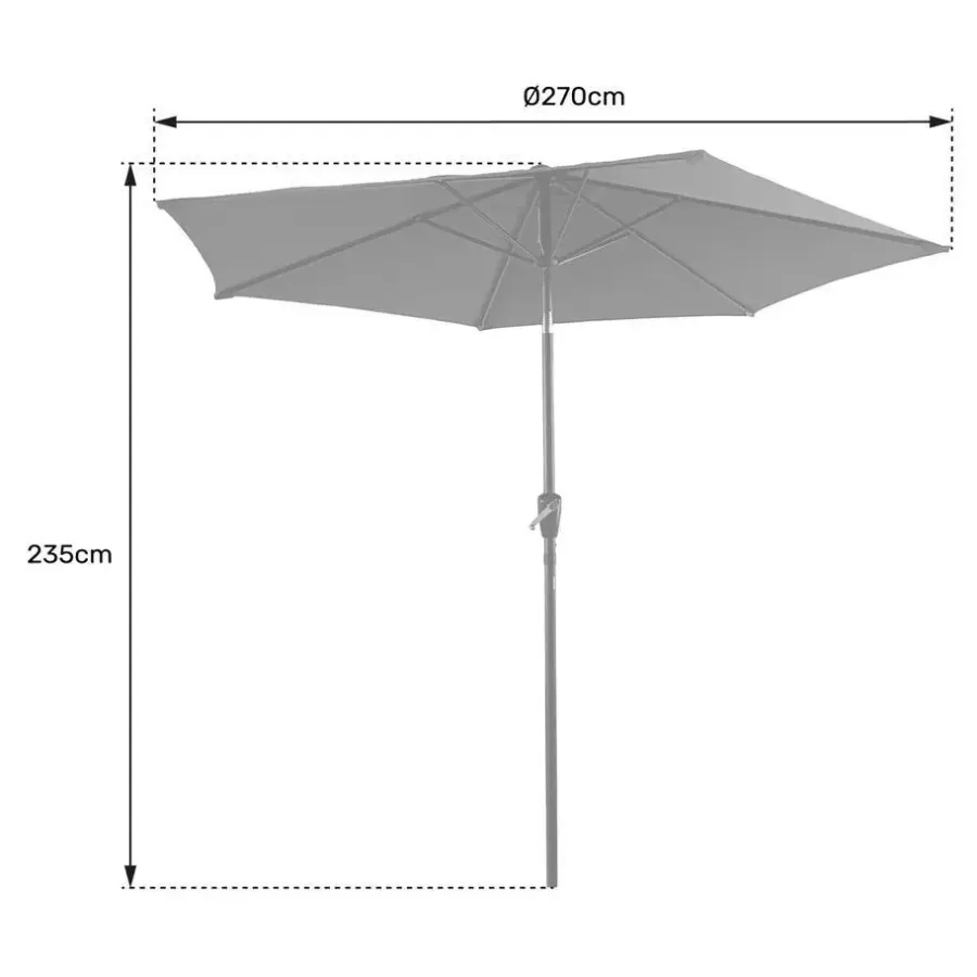 Parasols-Happy Garden Parasol HAPUNA - Rood - Aluminium