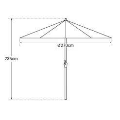 Happy Garden Parasol HAPUNA - Grijs - Aluminium