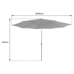 Parasols-Happy Garden Parasol HAPUNA - Grijs - Aluminium