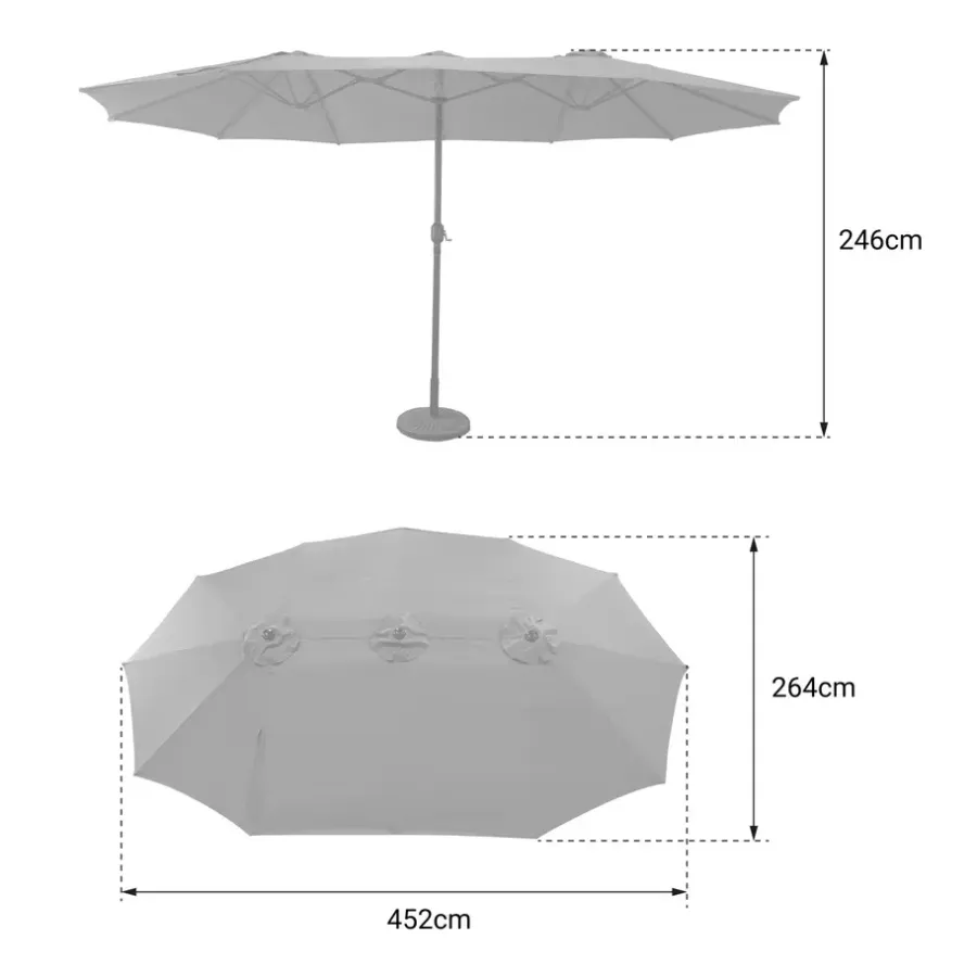 Parasols-Happy Garden Parasol LINAI - Beige - Stof