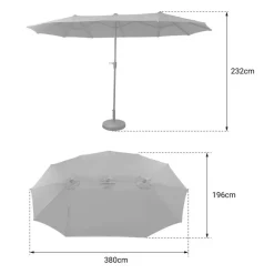 Parasols-Happy Garden Parasol LINAI - Bruin - Stof
