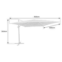 Parasols-Happy Garden Parasol MOLOKAI - Wit - Aluminium