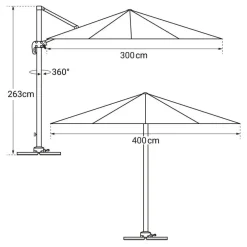 Parasols-Happy Garden Parasol MOLOKAI - Wit - Aluminium