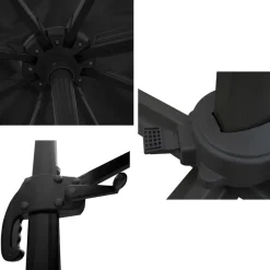 Happy Garden Parasol MOLOKAI - Zwart - Aluminium