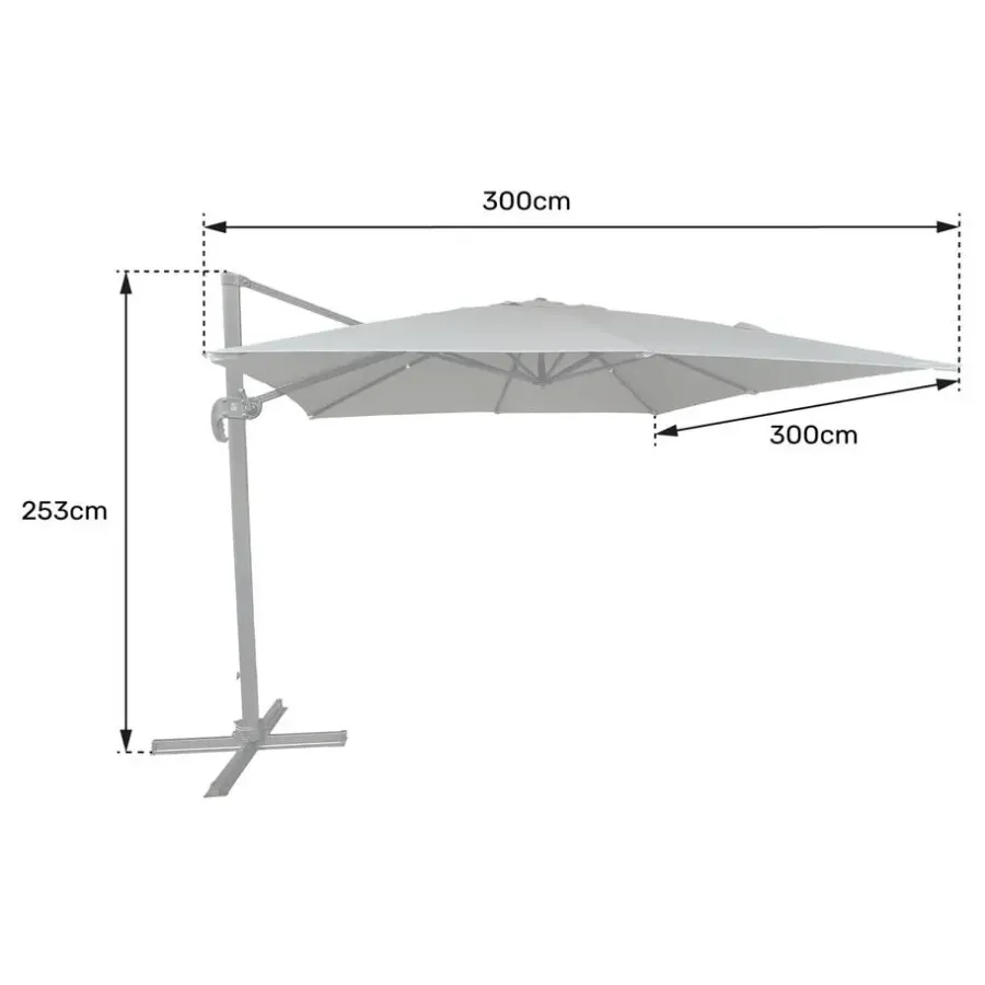 Parasols-Happy Garden Parasol MOLOKAI - Roze - Aluminium