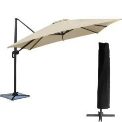 Parasols-Happy Garden Parasol MOLOKAI - Beige - Aluminium
