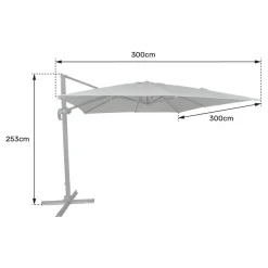 Parasols-Happy Garden Parasol MOLOKAI - Beige - Aluminium