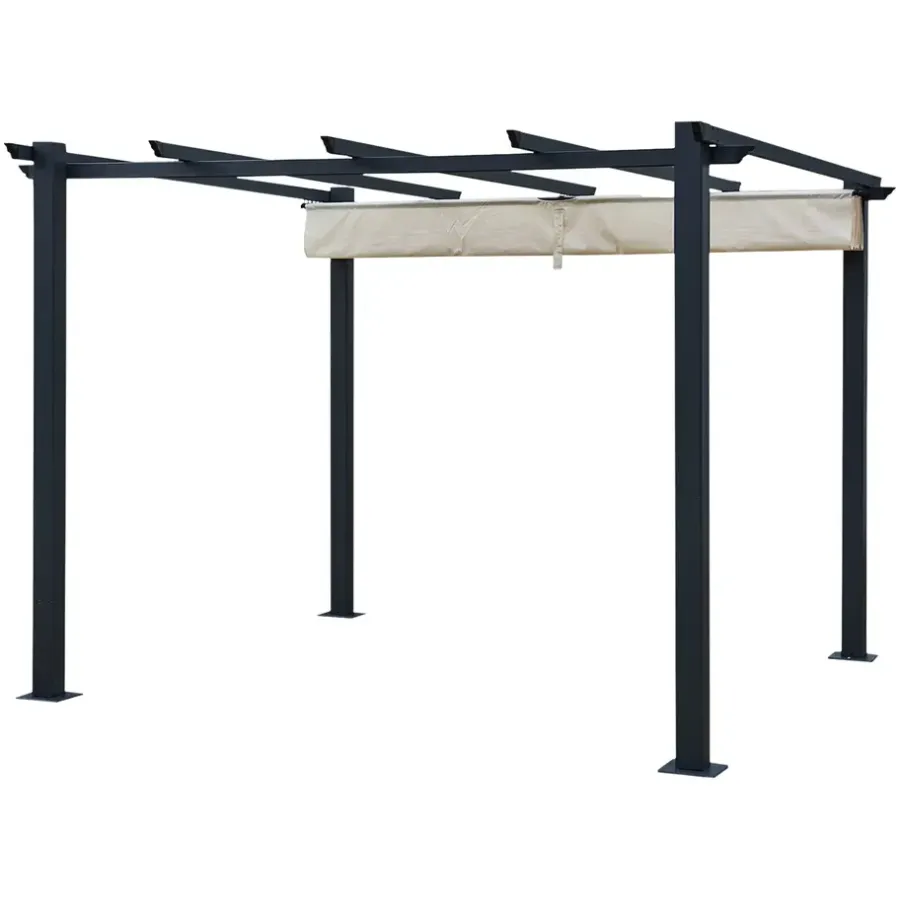 Terrasoverkappingen-Happy Garden Pergola CASSIS - Beige - Aluminium
