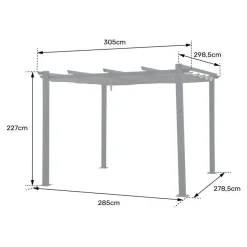Terrasoverkappingen-Happy Garden Pergola CASSIS - Beige - Aluminium