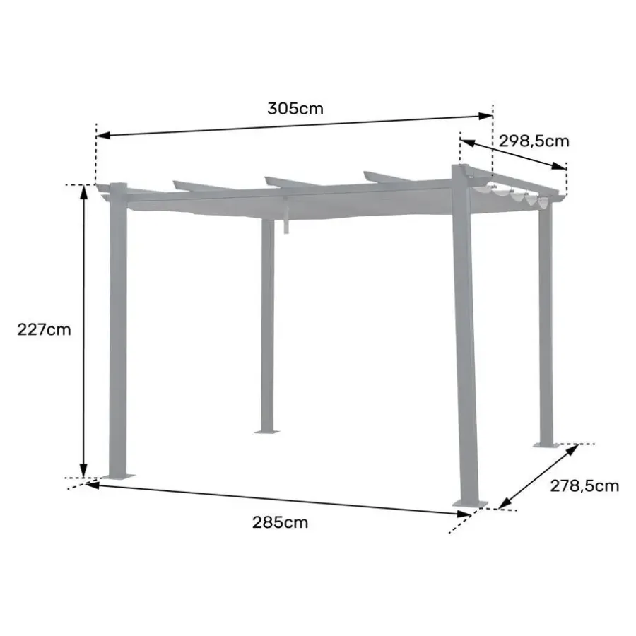 Terrasoverkappingen-Happy Garden Pergola CASSIS - Beige - Aluminium