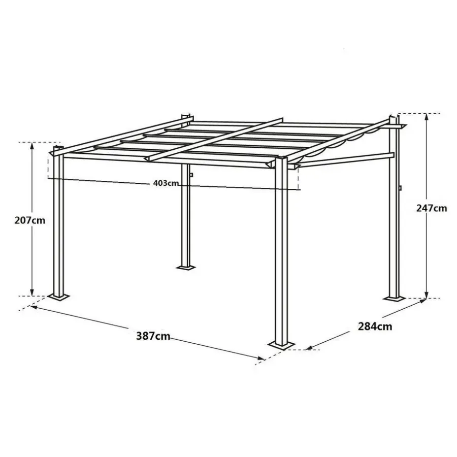 Happy Garden Pergola FRÉJUS - Beige - Aluminium